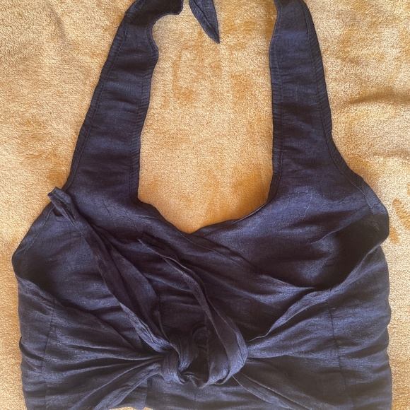 Damask halter top - Picture 1 of 5